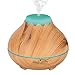 150ml Mini Aroma Essential Oil Diffuser,Sounwill Wood Grain Cool Mist Humidifier for Office Home Bedroom Living Room Study Yoga Spa - 2 Misting Modes