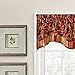 Waverly Navarra Farmhouse Scalloped Valance Rod Pocket Window Curtain for Kitchen or Bathroom, 52