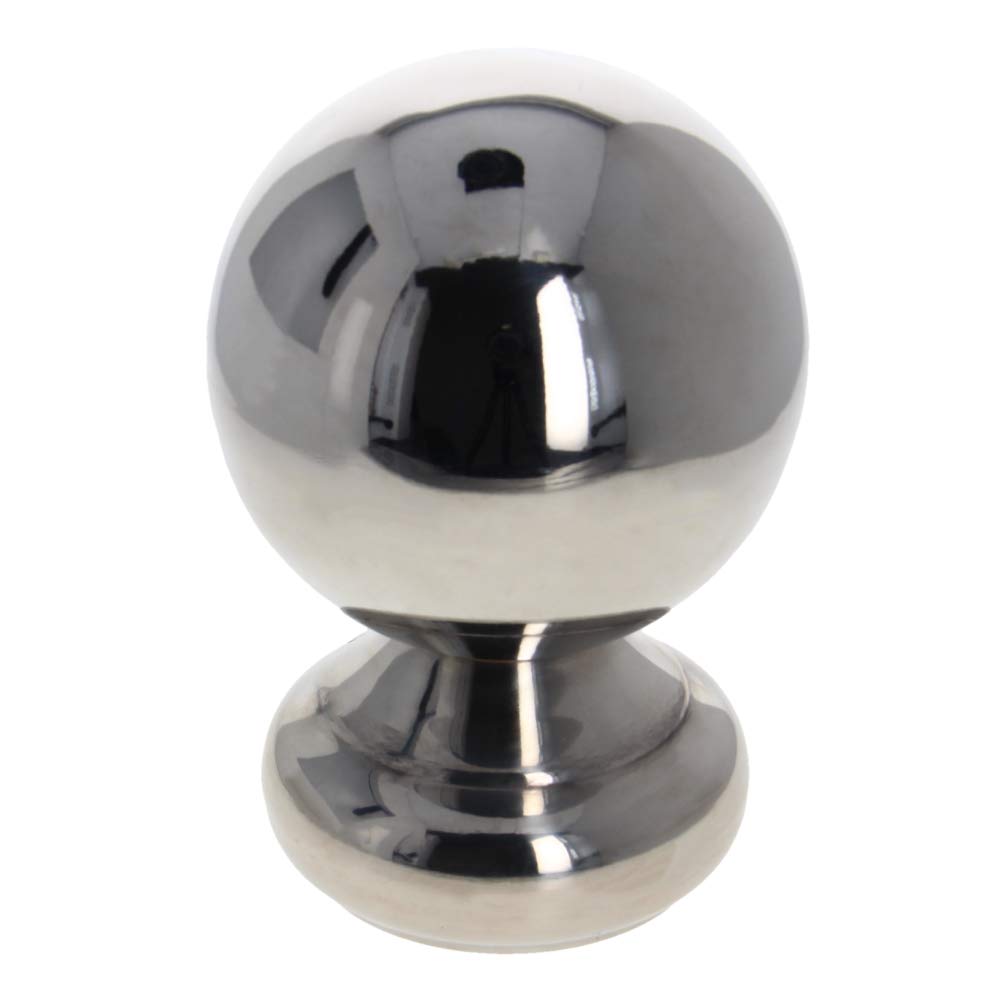 MroMax 2.01" Spherical Top Cover 304 Stainless Steel Dome Ball Cap for Handrails, Stairs and Fence Posts Silver 1PCS