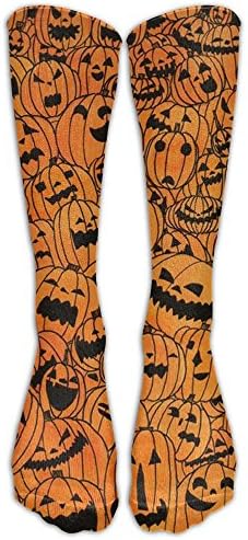 Pumpkin Lantern Smooth Camp Ventilate Spandex Compression Long Tube Crew For Women Cartoon Knee-high Socks Socks