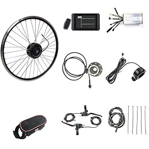 CRMY 48V 1000W 20″, 24″, 26″, 27.5″, 28″, 29er, 700C Electric Bike Conversion Kit, Rear Wheel Electric Bicycle Motor Conversion Kit, Dual Mode Controller E-bike Cycling Hub