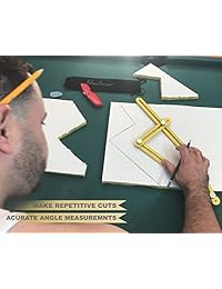 Regla de medición multi ángulo hecha de aluminio premium fácil ángulo Regla 836 Amenitee herramienta de medición angulada plantilla general caja de herramientas un regalo para suelos de baldosas para hombre un diseño Xeroly Tools de BLUEBANA