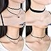 Maggie 10 PCS Choker Necklace with Pendant for Women Girls, Black Classic Velvet Stretch Gothic Tattoo Lace