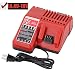 Fhybat Replacement M18 Battery Charger for Milwaukee 14.4v-18v Red Lithium ion Rapid Charge 48-59-1812 primary
