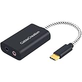 CableCreation Type C External Sound Card,USB-C Microphone Headphone Adapter | Type C Sound Card with 3.5mm Audio Jack for MacBook Pro, iMac, iPad Pro 2020, iPhone 16/15, Galaxy S24/ S23/ S22/ S21+