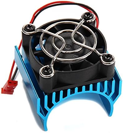 RC Aluminum Heatsink 4.8-6V with Fan Cooling for 540/550 Model Car Motor Blue