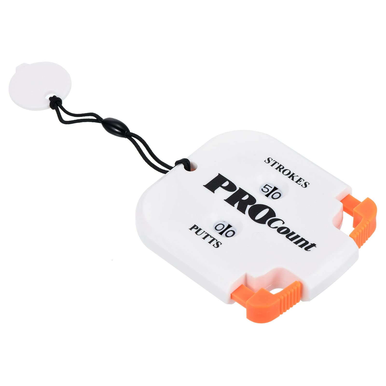 PATIKIL Golf Score Counter, 2 Digits Scoring Keeper Mini Golf Shot Stroke Counter for Golf Game Scorekeeper Outdoor Sport Scoreboard, White Orange