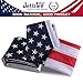 Jetlifee American Flag 10x15 Ft by US Veterans Owned Biz. Embroidered Stars Sewn Stripes and Brass Grommets US Flag. Fast Dry All Weather USA Flag for Indoors Outdoors 10 x 15 Foot