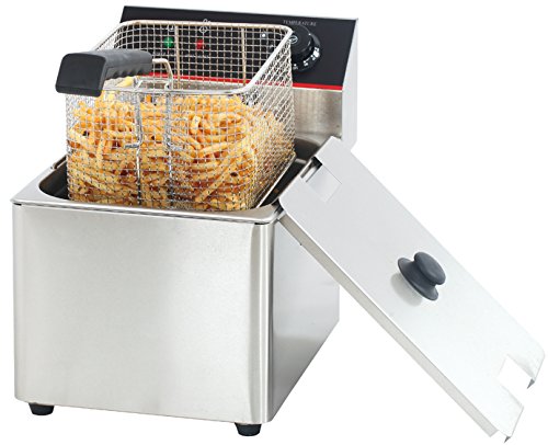Click Here to See More Images Hakka Commercial Stainless Steel Deep Fryers Electric Professional Restaurant Grade Turkey Fryers (6 Liter)