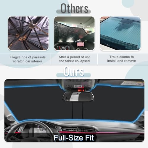[Upgrade] CDEFG Compatible with Opel Corsa F 2020-2025 2026 Sunshade Covers Windshield Parasol Front Windshield Car Sunshade Accessories
