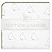 SwaddleDesigns Ultimate Winter Swaddle, X-Large Receiving Blanket, Made in USA, Premium Cotton Flannel, Kiwi Mama and Baby Chickies (Mom's Choice Award Winner)