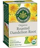 Traditional Medicinals Organic Roasted Dandelion Root, 16-Count Boxes (Pack of 3)