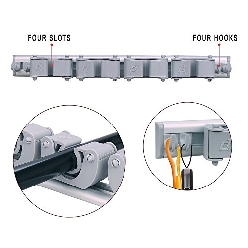 image for DayBuy Mop Broom Holder-Broom Wall mounted Hooks- Free Combination Rub