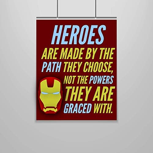 Iron Man Quote Poster – 16 x 20 – Motivational – Inspirational – Growth Mindset – Classroom Decor – Marvel