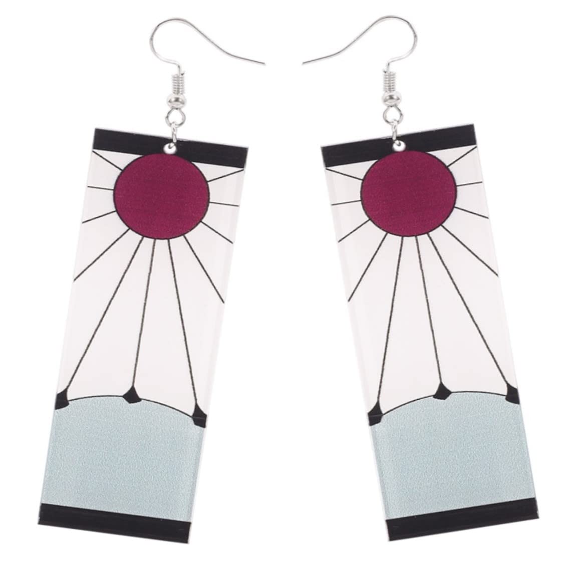 Kamado Tanjirou Earrings Japanese Anime Demon Slayer Earrings Cosplay Accessory Prop Animation Secondary Peripheral Earrings Acrylic Personalized Earring Kamado T Fans Gift Anime Enthusiasts Gift