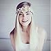 Floral Fall Hippies Sun Flower Headband & Bracelet Festival Hair Wreath Crown (WhiteA)