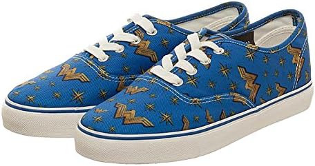 DC ComicsWonder Woman Royal Blue/Gold Women's Lo Pro Shoes (6.5)