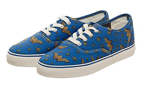 DC ComicsWonder Woman Royal Blue/Gold Women's Lo Pro Shoes (6.5)