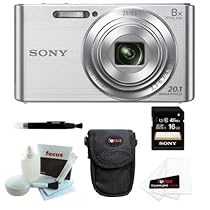 Sony DSCW830 DSCW830 W830 20.1 Digital Camera with 2.7-Inch LCD (Silver) + So...