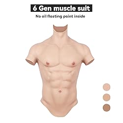 CUAIBB Realistic Silicone Muscle Suit Fake Abs