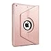 Keyboard Case Compatible with 2018/2017 iPad 9.7 inch, Bluetooth Keyboard KVAGO-360 Rotating Case with Detachable Wireless Keyboard for iPad 6th Gen,iPad 5th Gen -Rose Gold