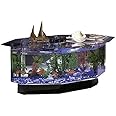 680 38" Long Aqua Stretched Octagon Coffee Table Aquarium 28 Gallon