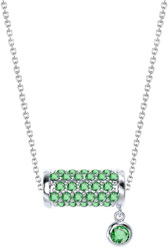 for Women Rotating Spindle Necklace for Girls Women Sleeping Beauty Cubic Zirconia Pendant Chain Necklace Adjustable 18.31"