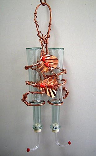 Two Hummingbird Feeders in One Coral Accents