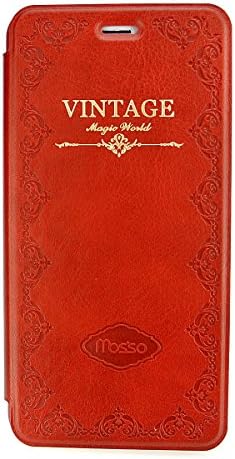 Spring Eye Vintage leather Old Book Case Smart Cover Bag Bible Style for Apple iphone 6 (iphone 6 4.7 inch red)