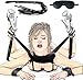 Thigh Cuffs Bed Restraints for Sex Play Thigh Restraint Sling for Fetish Game Bondage Tie up Cuffs Adults Sex Toys Bondageromance Kits Sex Restraining Straps Sets for Couples Men Women