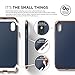elago Empire Series iPhone X Case - Scratch Resistant Grip Coated Slim Fit Dual Toned Protective Cover for Apple iPhone X (2017) - Rose Gold/Jean Indigo