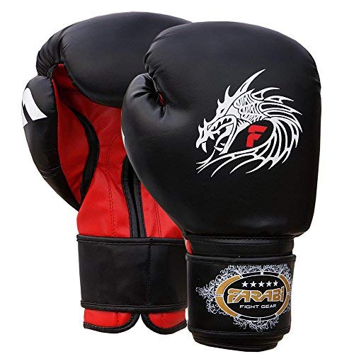 Boxing gloves sparring gloves punch bag training mitts rex leather 14-oz
