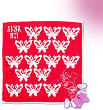 Amazon Co Jp Anna Sui プロデュース ミニー デイジー ミニタオル 赤 ディズニーリゾート限定 服 ファッション小物