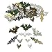 33PCS Bat Charms - JIALEEY Mixed Halloween Spooky Flittermouse Flying Vampire Bat Connector Charms Pendants DIY for Jewelry Making Crafting