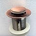 Pop up Antique Copper Finish Bathroom and Kitchen Sink Drain Lavatory Sink Stopper Without Overflow Made of Copper