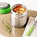 LunchBots Thermal 8 oz Triple Insulated Food Container - Hot 6 Hours or Cold 12 Hours - Leak Proof Thermos Soup Jar - All Stainless Interior - Green