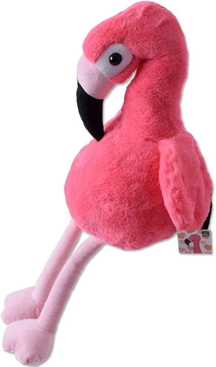 Amazon Te トレンドxxlぬいぐるみ動物ぬいぐるみフラミンゴかわいいおもちゃの装飾鳥ぶら下げ動物63 Cm高ピンクブラック ベビー マタニティ ベビー マタニティ 通販