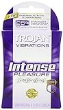 Gift Set Of Trojan Multi Speed Vibrating Ring And one package of Trojan Fire and Ice 3 condoms total in package