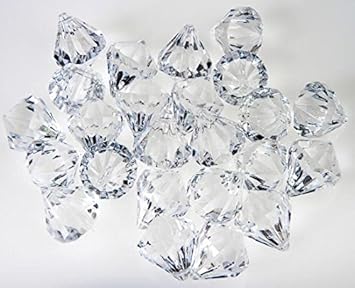 Amazon Com Sunrise 120 Pieces 1 Acrylic Crystal Clear Diamond