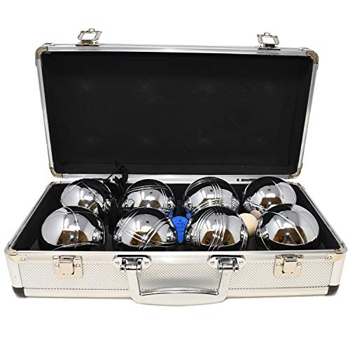 Big Game Hunters Premium 8 Kugel Boules/Petanque Set für 4 Spieler mit Rostchutz in Einer Hochwertigen Metallbox