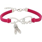 Sportybella Infinity Love Dance Charm Bracelet - Gift for Dance Recitals & Dancers