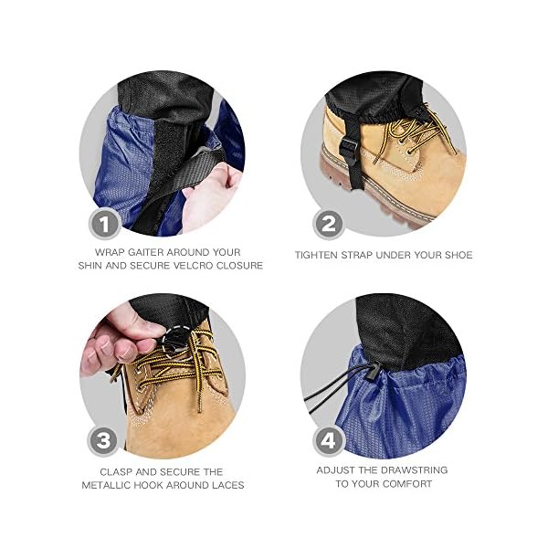 Terra-Hiker-Research-Waterproof-Gaiters-Breathable-Snow-Cover-with-Fleece-Lining