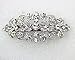 Faship Gorgeous Clear Crystal Floral Hair Barrette Clip