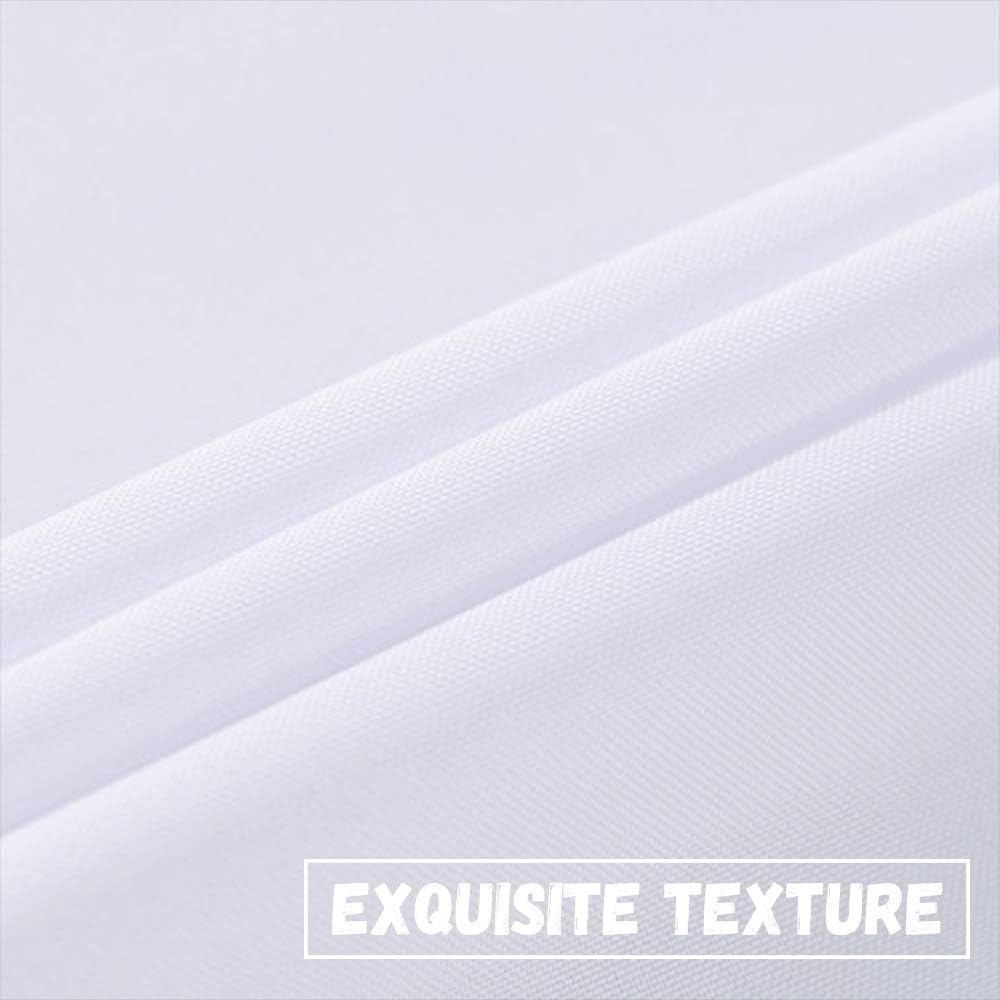 RYB HOME Scratch Resistant Waterproof Rectangle Tablecloth for 8 ft Seat Table for Catering Banquet Parties Garden Washable Heat Resistant Table Linen, 60 x 102, White: Kitchen & Dining