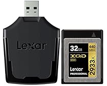Lexar Professional 2933x 32GB XQD 2.0 Card (Up to 440MB/s Read) w/ USB 3.0 Reader - LXQD32GCRBNA2933BN