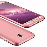 Galaxy J5 Pro Case, Ranyi [Full Body 3 in 1] [Slim & Thin Fit Tightly] [360 Degree Protection] Hybrid Bumper 3 in 1 Hard Case for Samsung Galaxy J5 Pro International Version (2017), rose gold