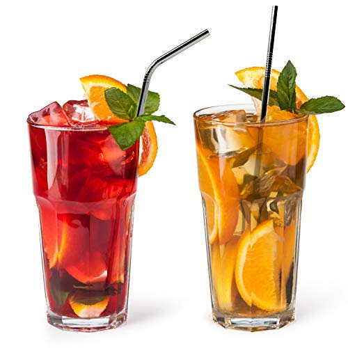 5 Reusable+Metal+Stainless+Steel+Straws