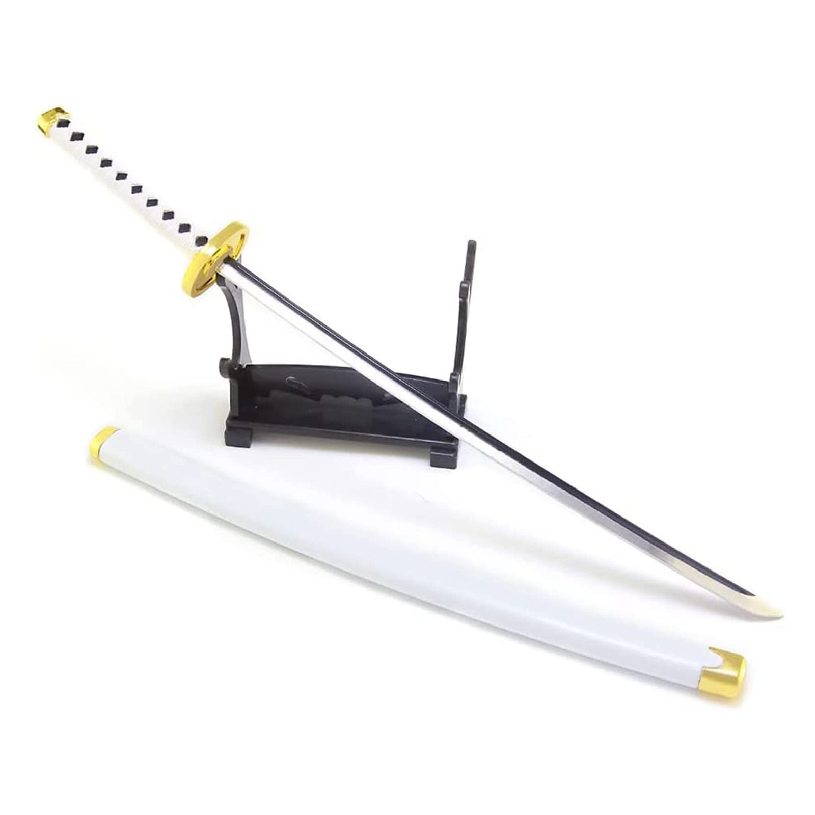 Photo 1 of 10'' Zoro Samurai Sword Anime Roronoa Shusui/Wado Ichimonji/Kitetsu/Yubashiri Sword Mini Metal Katana Collection Gift (Wado Ichimonji)