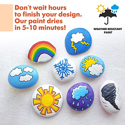 4 Rock+Painting+Kit+Waterproof+Christmas