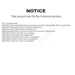 Rear Wheel Bearing and Hub Assembly Pair for